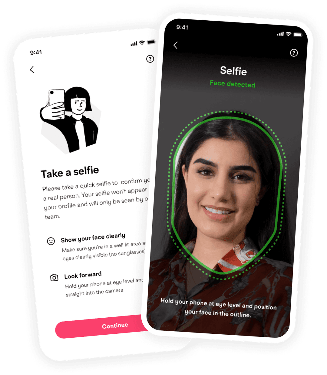 Muzz mockup image selfie_verification