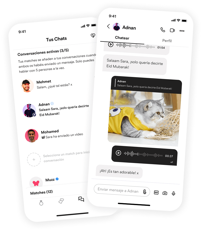 Muzz mockup image chat